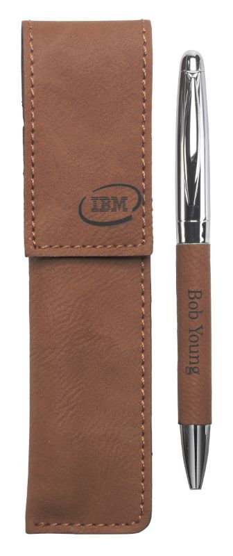 LE411 Leatherette Pen Gift Set - Single 4cm