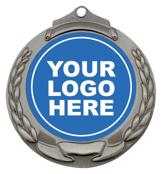 M862S Banner Wreath Insert Medal Silver 7cm