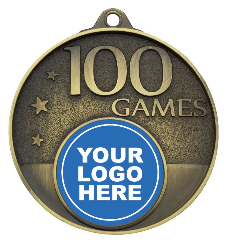 MC100G 100 Games Milestone Medal Gold 5.2cm