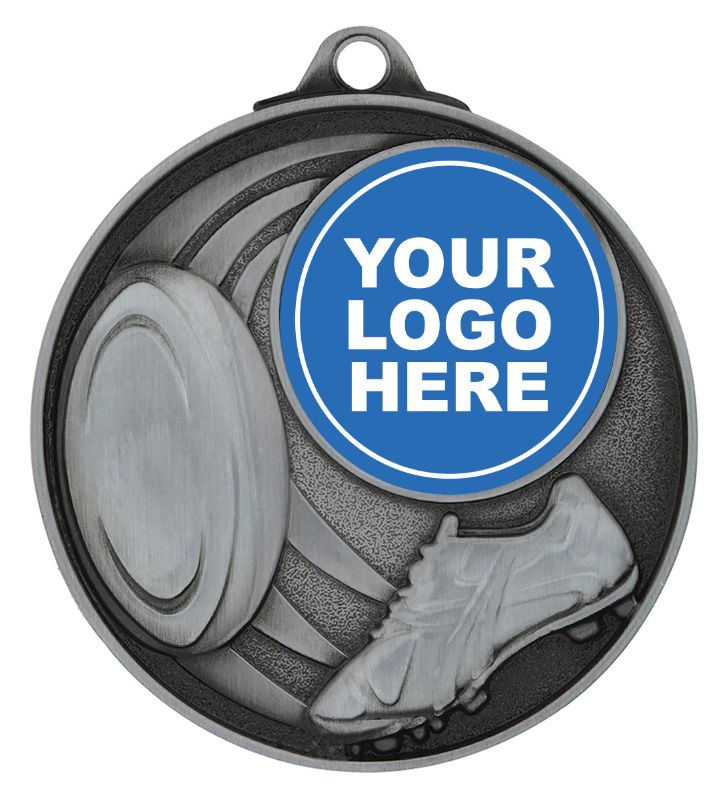 MC913S Logo Rugby Silver Medal 5.2cm