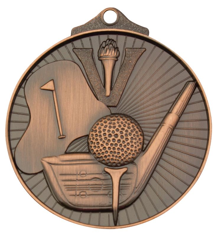 MD909B Golf Medal Bronze 5.2cm