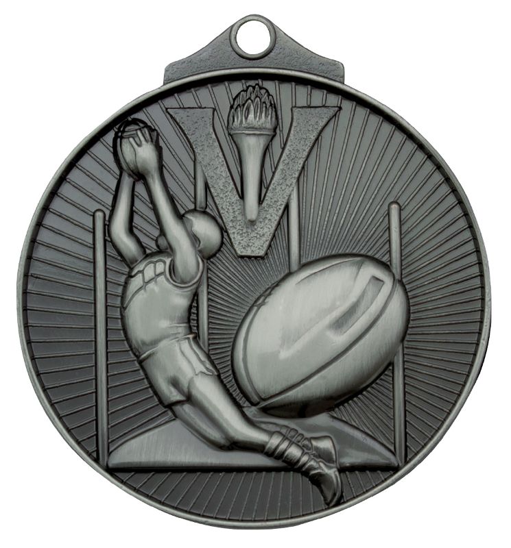 MD912S Aussie Rules Medal Silver 5.2cm