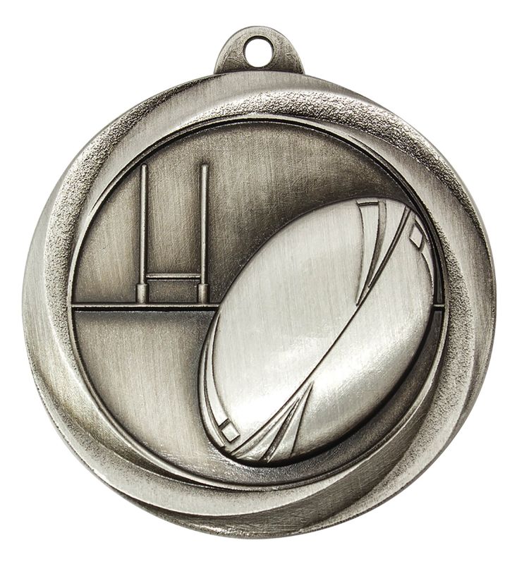 ME913S Rugby Econo Medal Silver 5cm