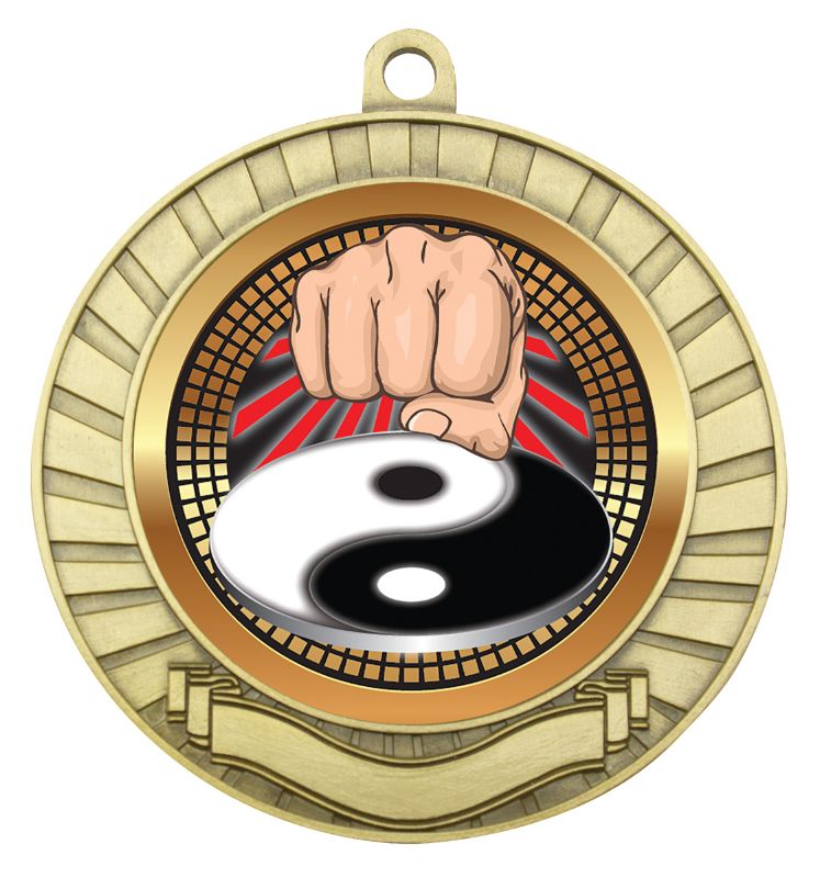 MES245G Eco Scroll Martial Arts Gold 7cm