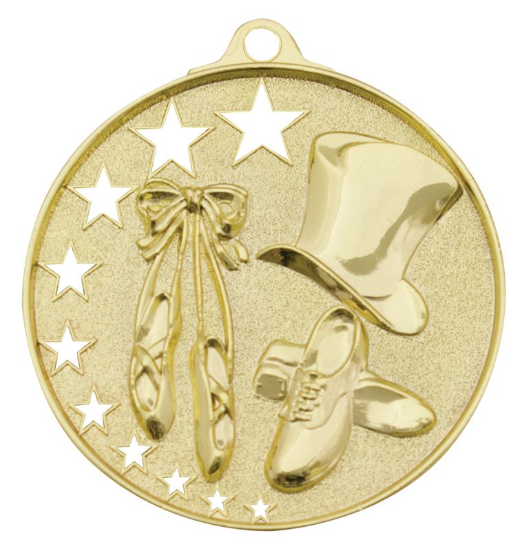 MH932G Dance Stars Medal Gold 5.2cm