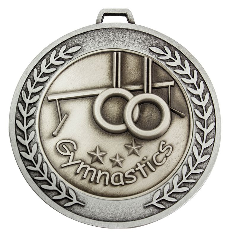 MMJ514S Prestige Gymnastics Silver Medal 7cm