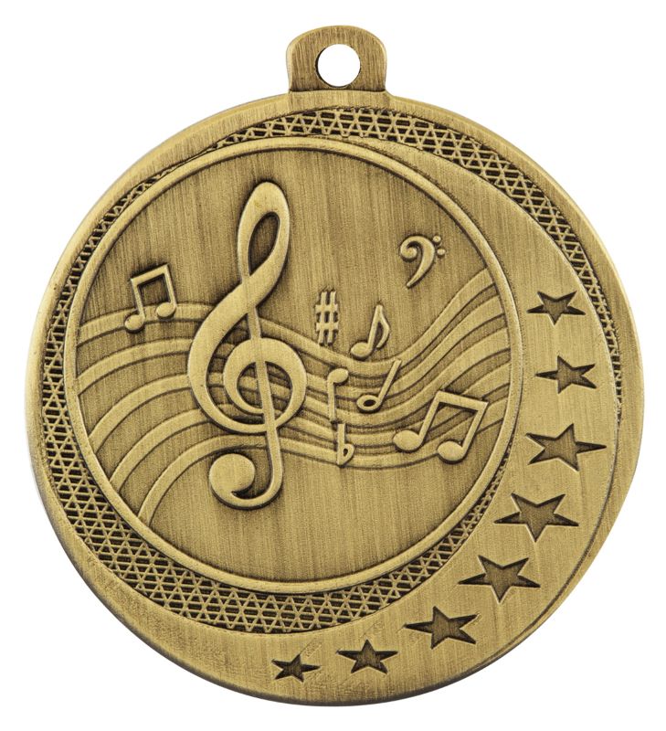 MW921G Music Wayfare Medal Gold 5cm