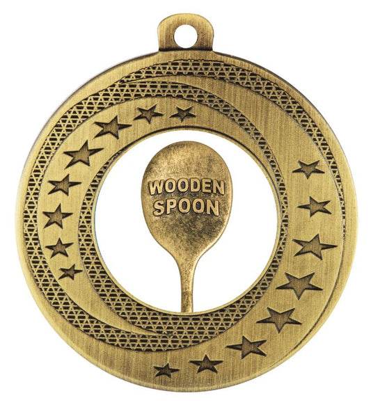 MW950G-Wooden Spoon Medal Gold 5cm