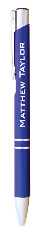 PA103 Ballpoint Pen Aluminium Blue with Chrome 13.5cm