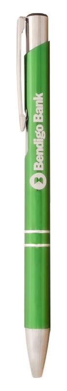 PA104 Ballpoint Pen Aluminium Green with Chrome 13.5cm