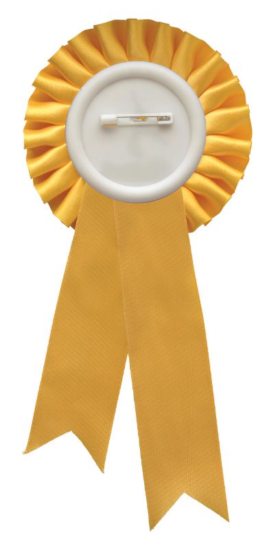 RST02 Yellow Rosette w/ Clip 90 x 21cm