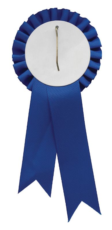 RST03H Blue Rosette w/ Hook 90 x 21cm