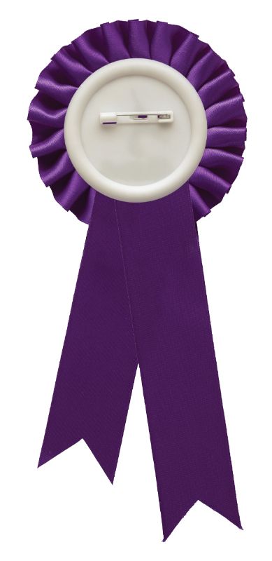 RST08 Purple Rosette w/ Clip 90 x 21cm