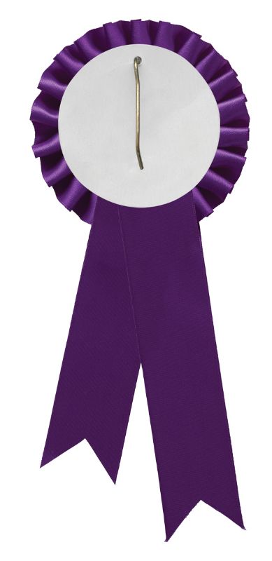 RST08H Purple Rosette w/ Hook 90 x 21cm