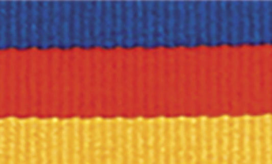 1065BU-R-G Blue / Red / Gold Ribbon 40cm