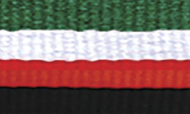1065GN-WH-R-BK Green / White / Red / Black Ribbon 40cm