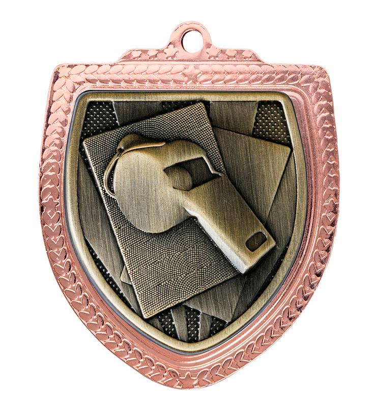 1067BVP-MS0W Shield Medal - Whistle 8cm