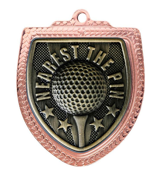 1067BVP-MS10NTP Shield Medal - Golf NTP 8cm