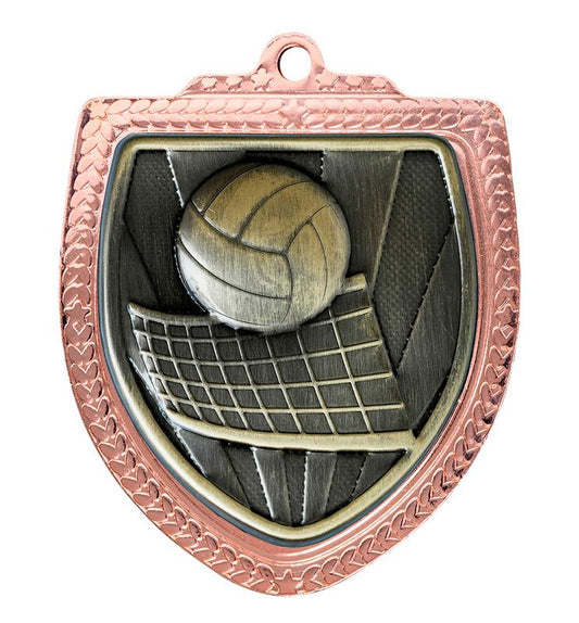 1067BVP-MS13B Shield Medal - Volleyball 8cm