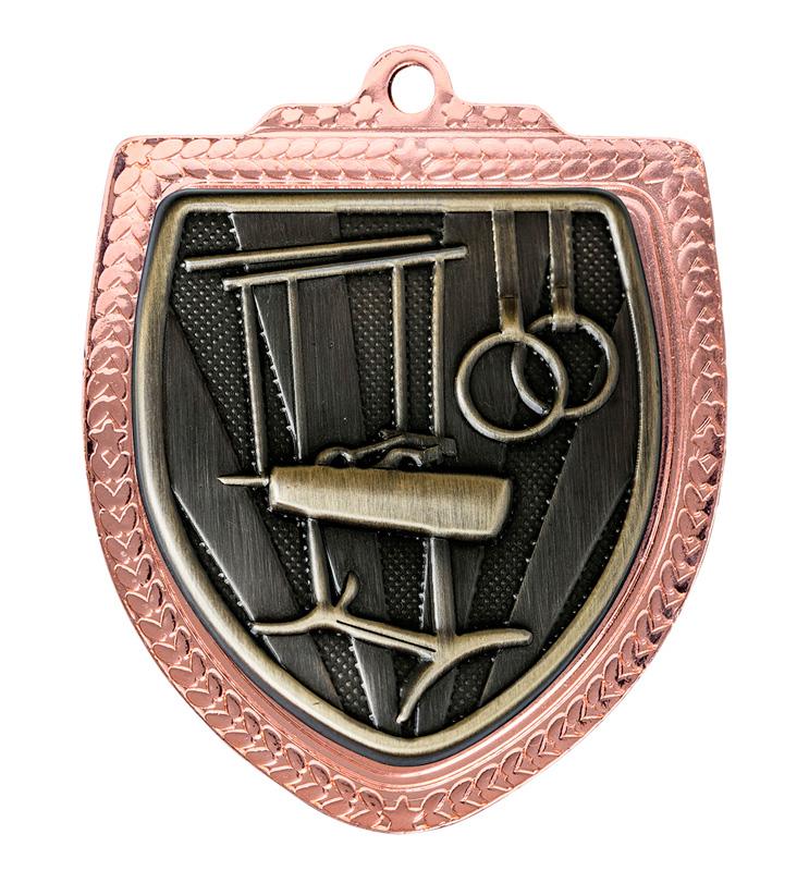 1067BVP-MS20G Shield Medal - Gymnastics 8cm