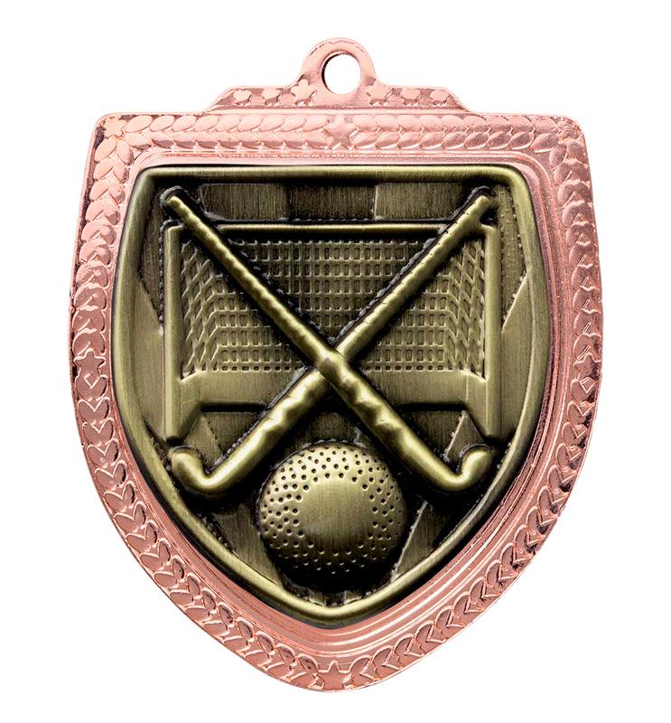 1067BVP-MS24G Shield Medal - Hockey 8cm