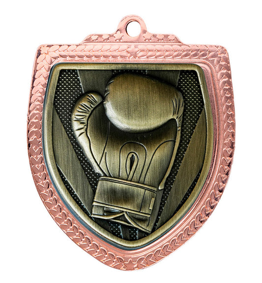 1067BVP-MS32G Shield Medal - Boxing 8cm