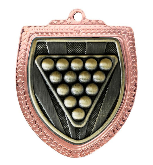 1067BVP-MS34G Shield Medal - Billiards/Pool 8cm