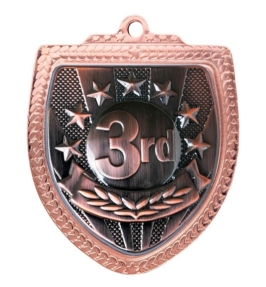 1067BVP-MS3RD Shield Medal - 3RD 8cm
