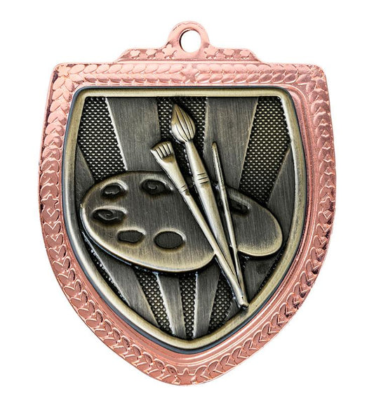 1067BVP-MS46G Shield Medal - Art 8cm