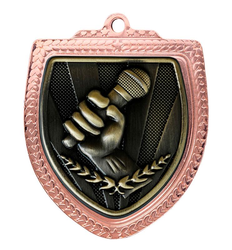 1067BVP-MS48G Shield Medal - Debating/Public Speaking 8cm