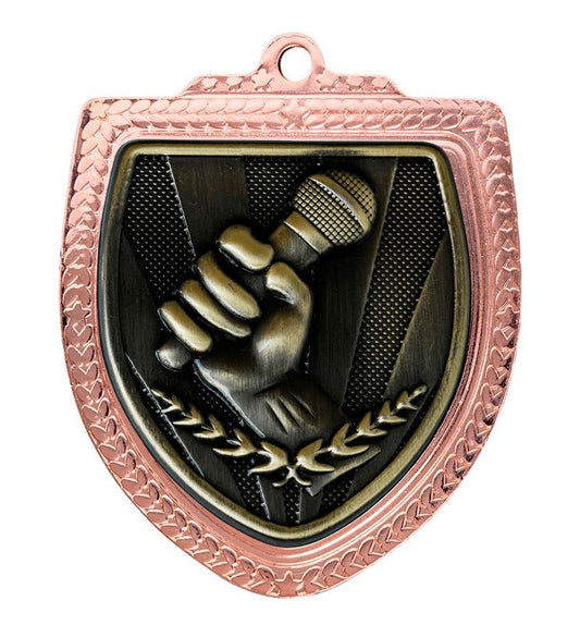 1067BVP-MS48G Shield Medal - Debating/Public Speaking 8cm