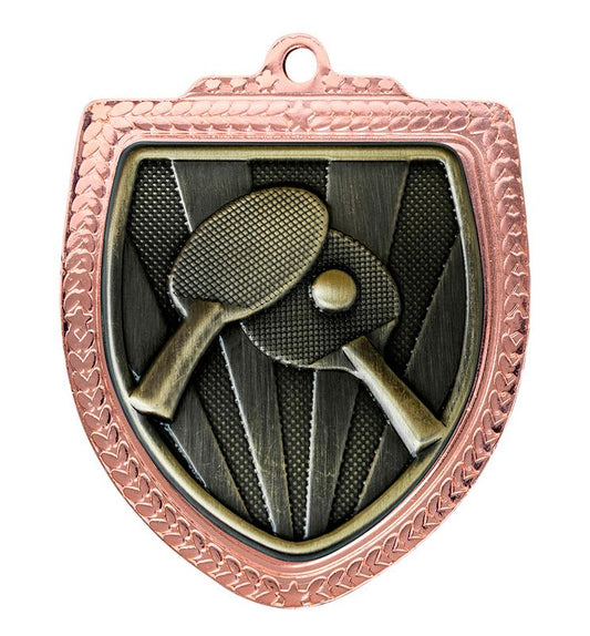 1067BVP-MS59G Shield Medal - Table Tennis 8cm