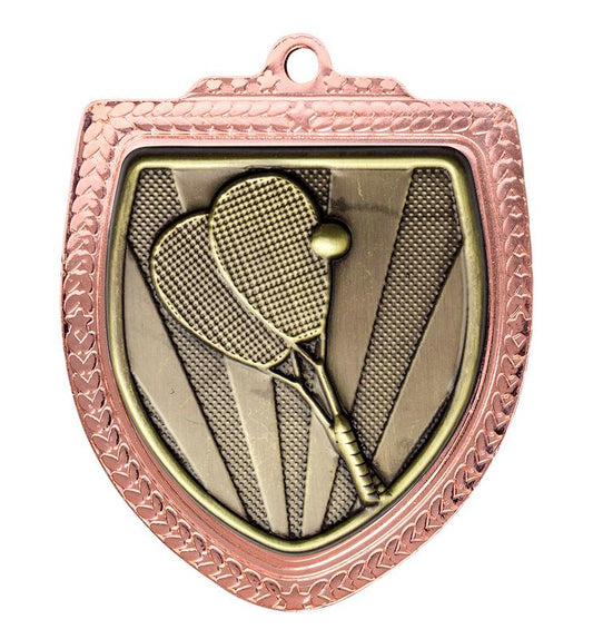 1067BVP-MS60G Shield Medal - Squash 8cm