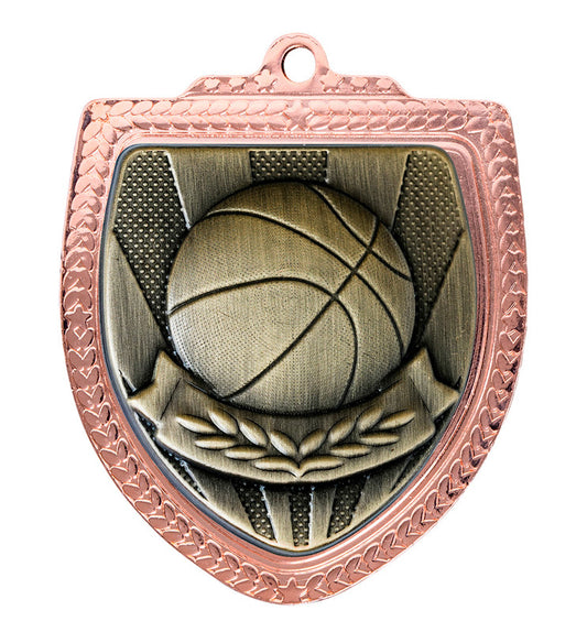1067BVP-MS7B Shield Medal - Basketball 8cm