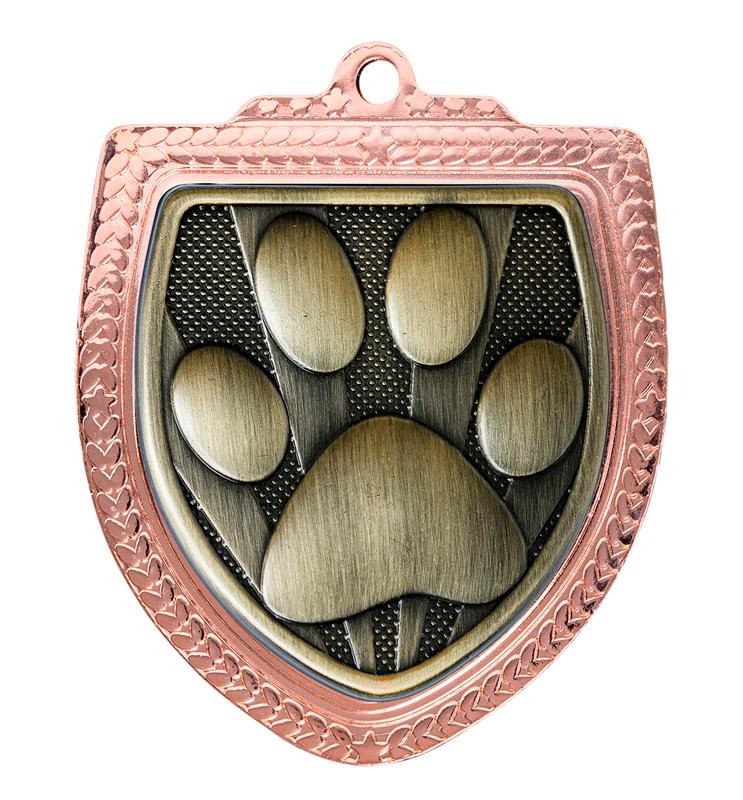 1067BVP-MS97G Shield Medal - Dogs 8cm