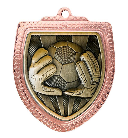 1067BVP-MS9GK Shield Medal - Football Goalkeeper 8cm