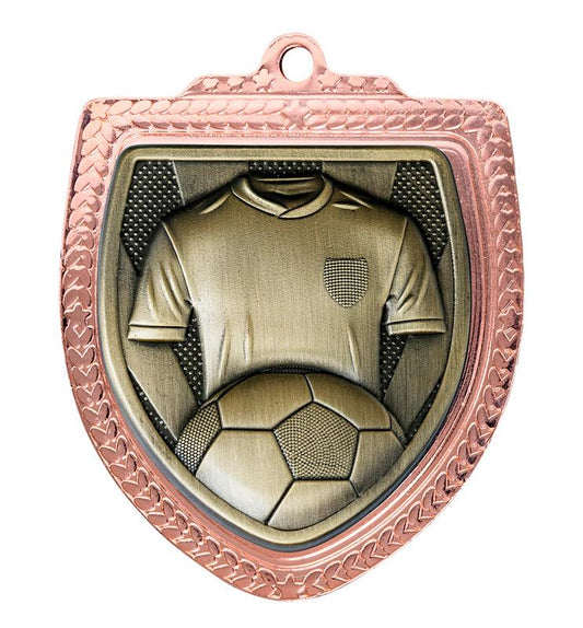 1067BVP-MS9S Shield Medal - Football Shirt 8cm