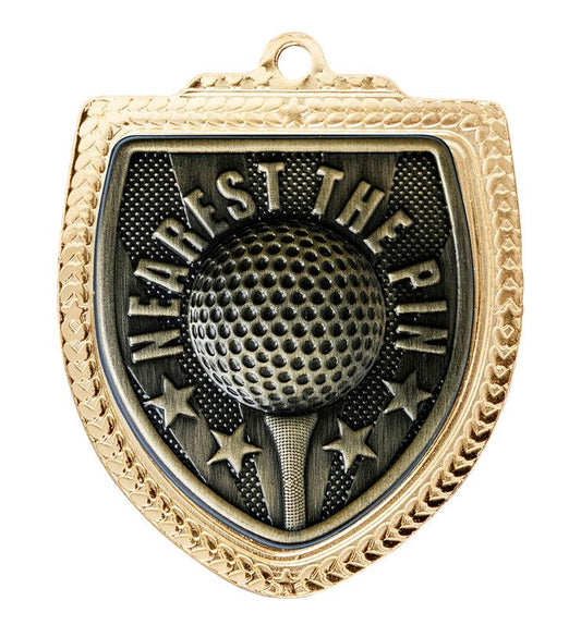 1067GVP-MS10NTP Shield Medal - Golf NTP 8cm