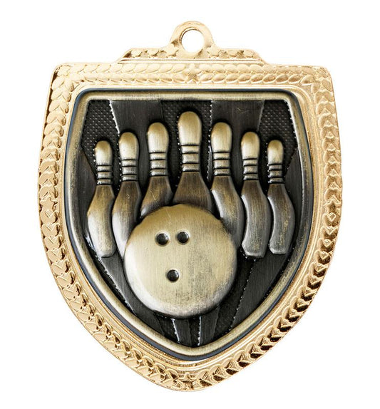 1067GVP-MS21G Shield Medal - Tenpin 8cm