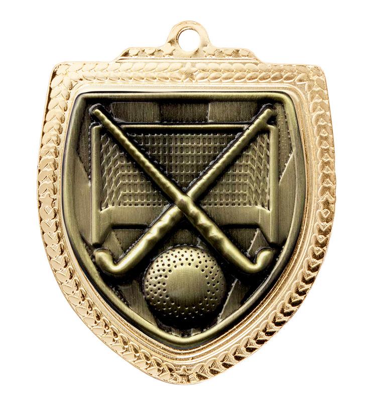 1067GVP-MS24G Shield Medal - Hockey 8cm