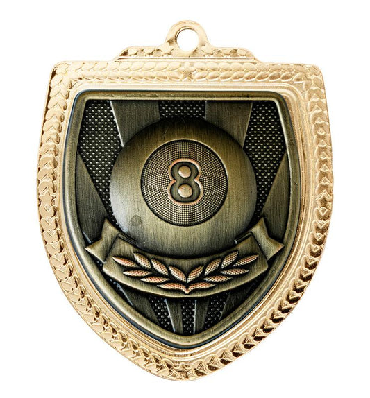 1067GVP-MS34B Shield Medal - Billiards/Pool Ball 8cm