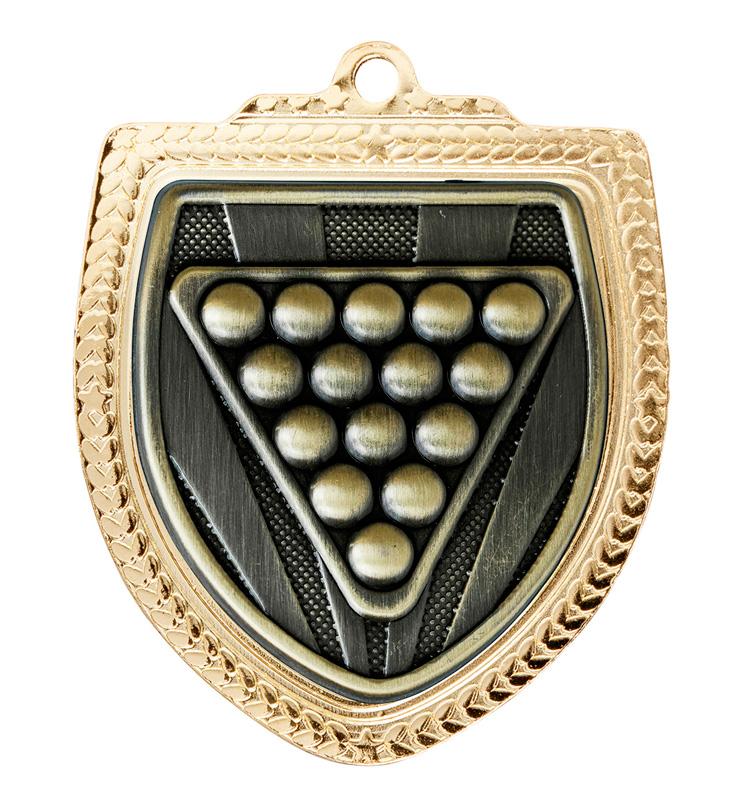 1067GVP-MS34G Shield Medal - Billiards/Pool 8cm