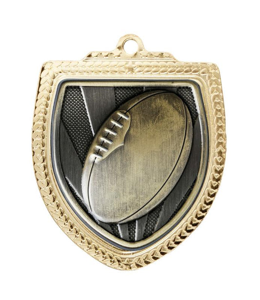 1067GVP-MS3B Shield Medal - Aussie Rules Ball 8cm