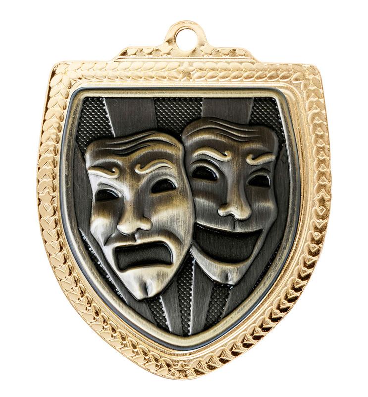 1067GVP-MS47G Shield Medal - Drama 8cm