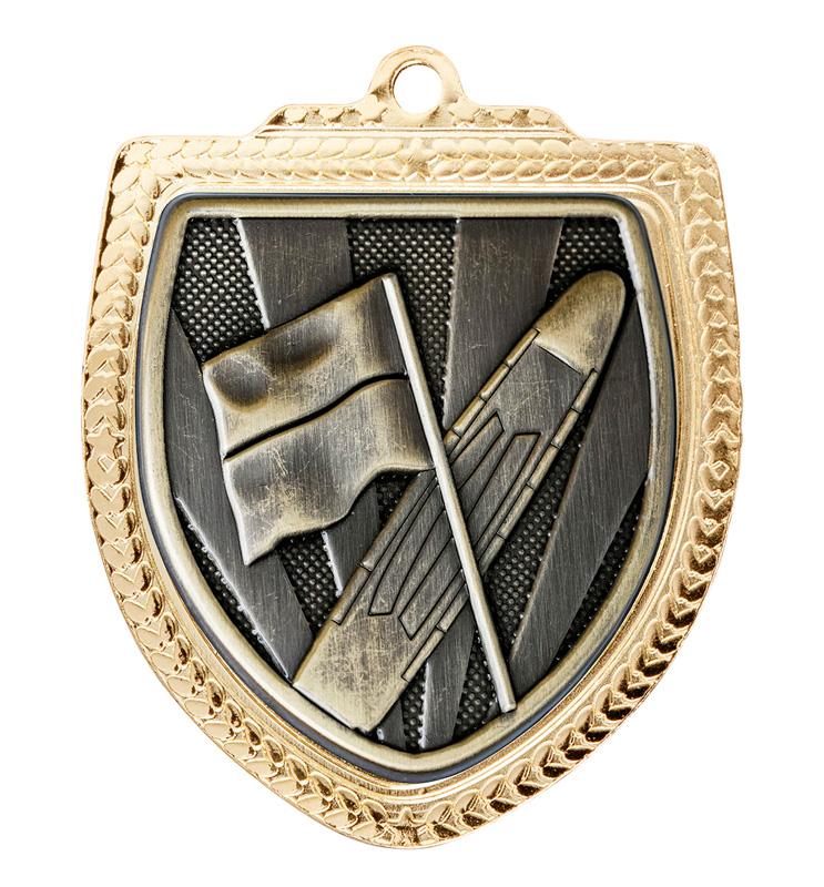 1067GVP-MS4G Shield Medal - Surf Lifesaving 8cm