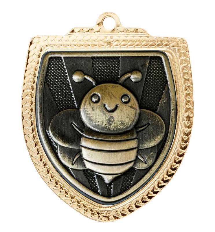 1067GVP-MS50G Shield Medal - Spelling 8cm