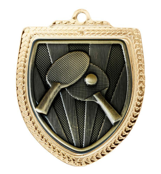 1067GVP-MS59G Shield Medal - Table Tennis 8cm