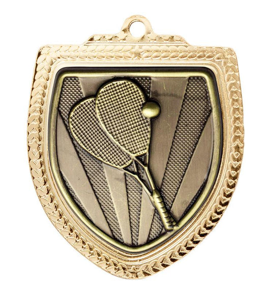 1067GVP-MS60G Shield Medal - Squash 8cm