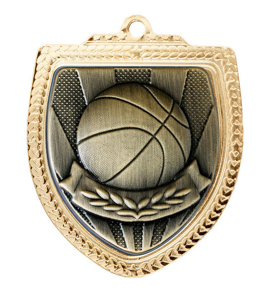 1067GVP-MS7B Shield Medal - Basketball 8cm