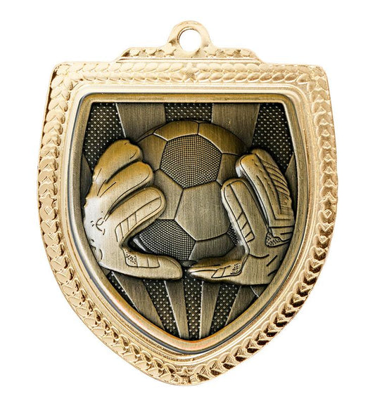 1067GVP-MS9GK Shield Medal - Football Goalkeeper 8cm